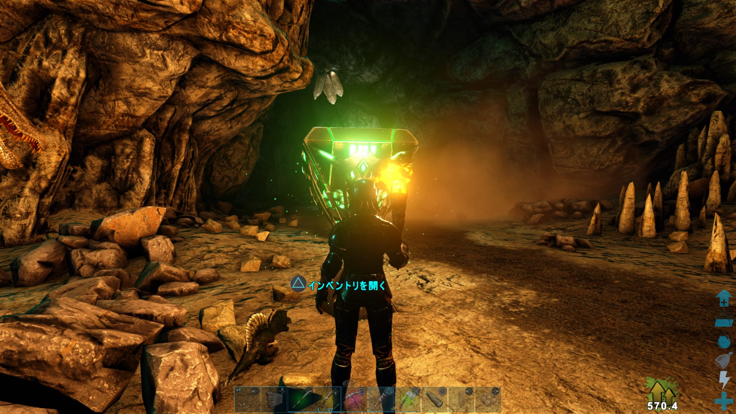 Ark Ps4 危険生物の巣窟 狩人の洞窟を攻略 Hrk無意識ゲーム録