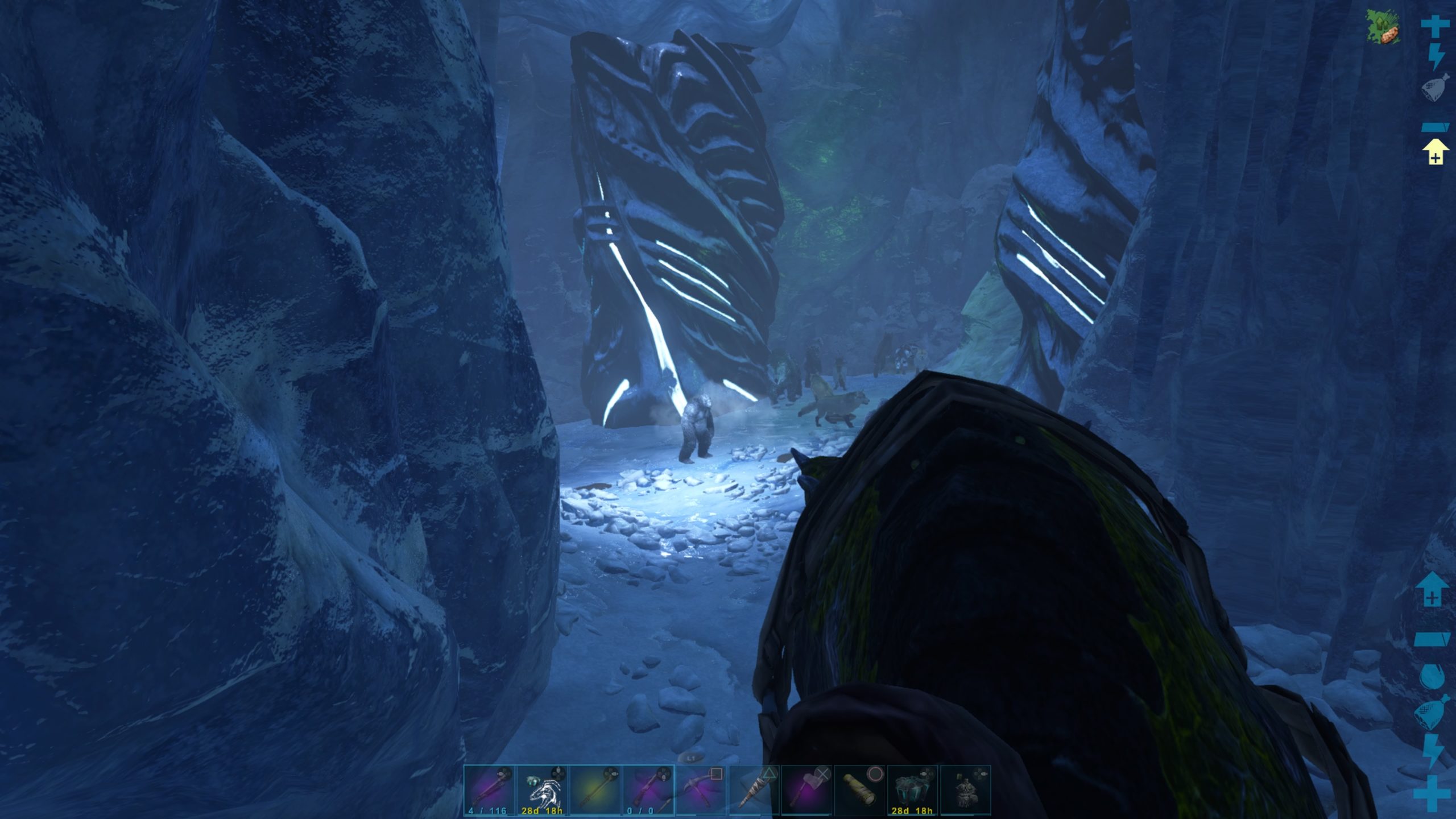 Ark Ps4 最難関の洞窟 ティラノサウルスで強者の洞窟を攻略 Hrk無意識ゲーム録